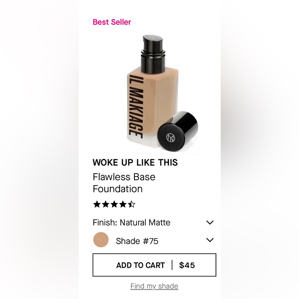 Il makiage foundation shade #075 NIB